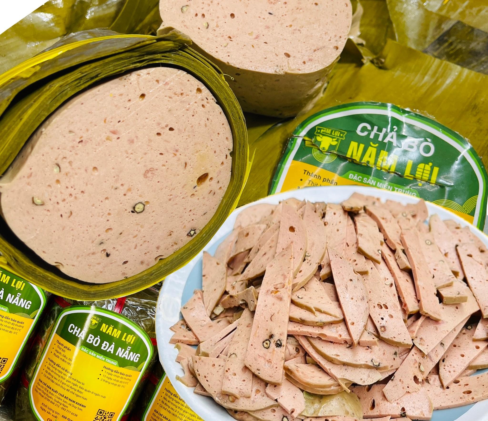 Chả bò Đà Nẵng đặc sản miền Trung, thơm ngon, dai mềm