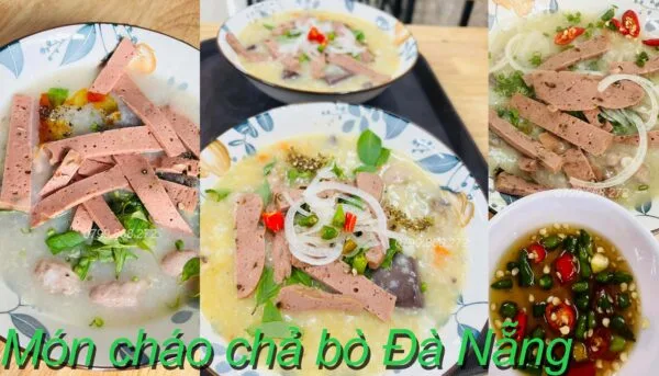Món cháo chả bò Đà Nẵng hấp dẫn người thưởng thức