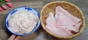 Hình cách làm chả lụa ớt xiêm tại nhà