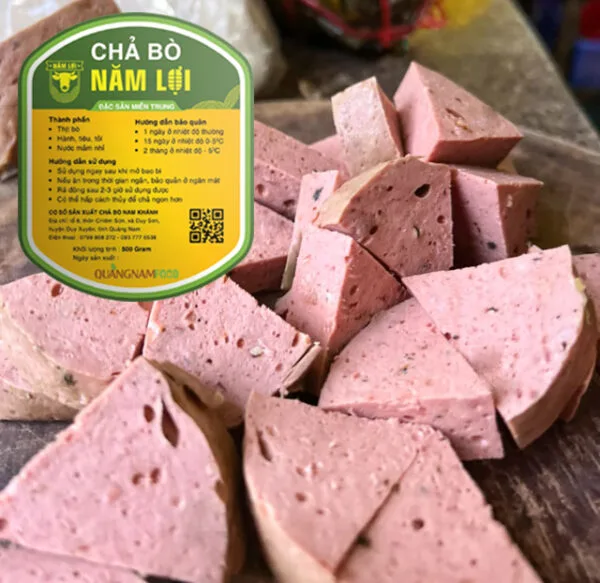 HÌNH CHẢ BÒ NĂM LỢI CÓ LOGO