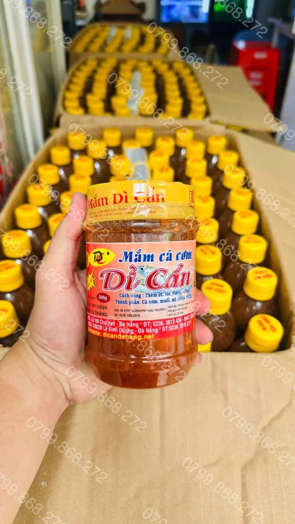 Hình mắm cá cơm Dì Cẩn